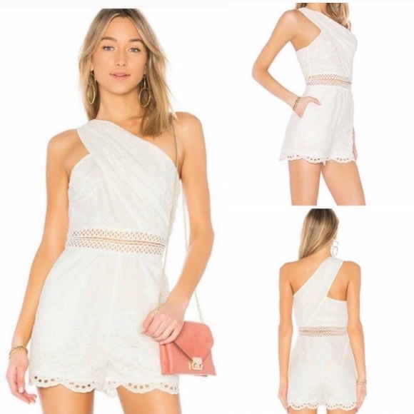 NWT✨ Eyelet One-Shoulder Romper - Picture 6 of 8